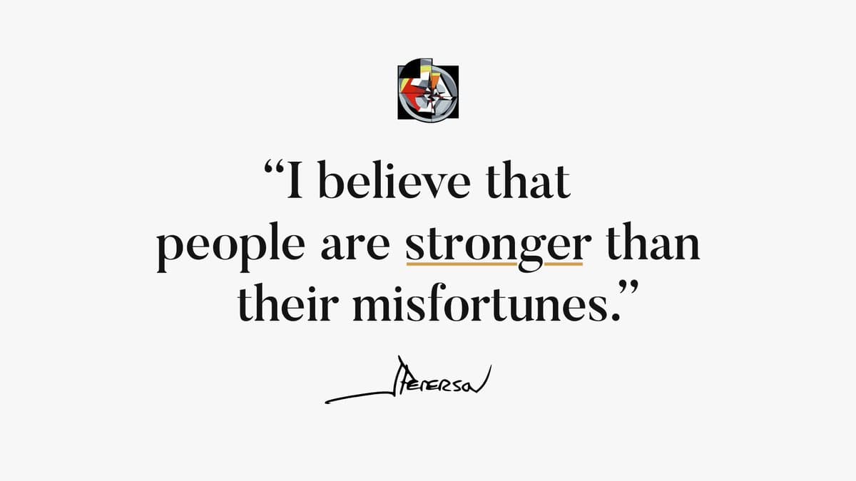 I believe that if you turn around and confront the vulnerability, that's part and parcel of life, you'll find within yourself a strength that will transcend that.

The sad thing is that there are many people who have not heard an encouraging word in their lives. https://t.co/8ASVYfxZxm